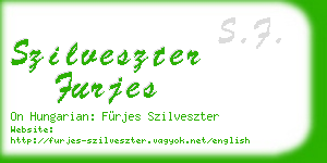 szilveszter furjes business card